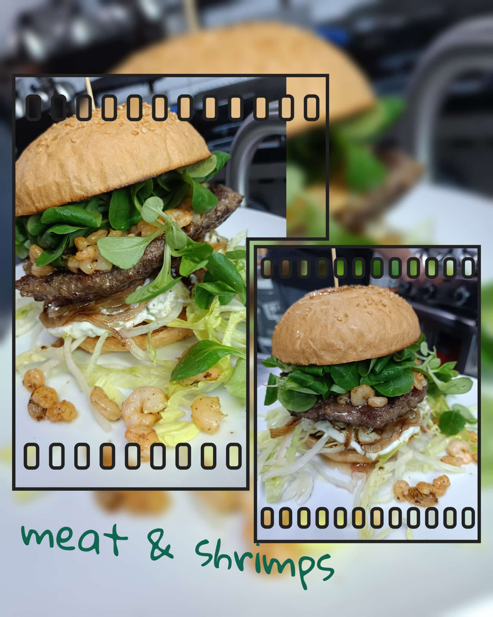Meat & Shrimps Burger